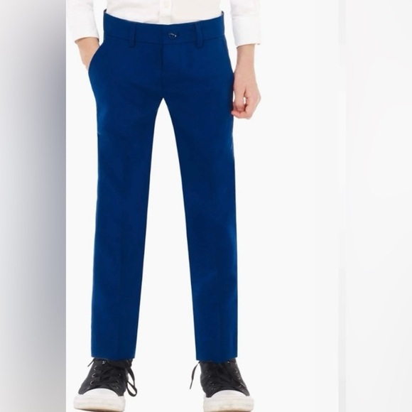 Youth OppoSuits blue dress pants and clip on tie size 14 NEW - Picture 1 of 3